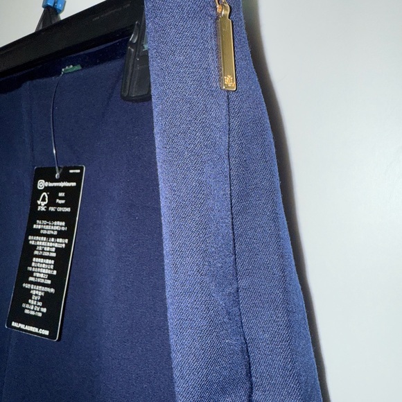 Ralph Lauren Classic stretch Navy Straight Leg Pants - Picture 9 of 9